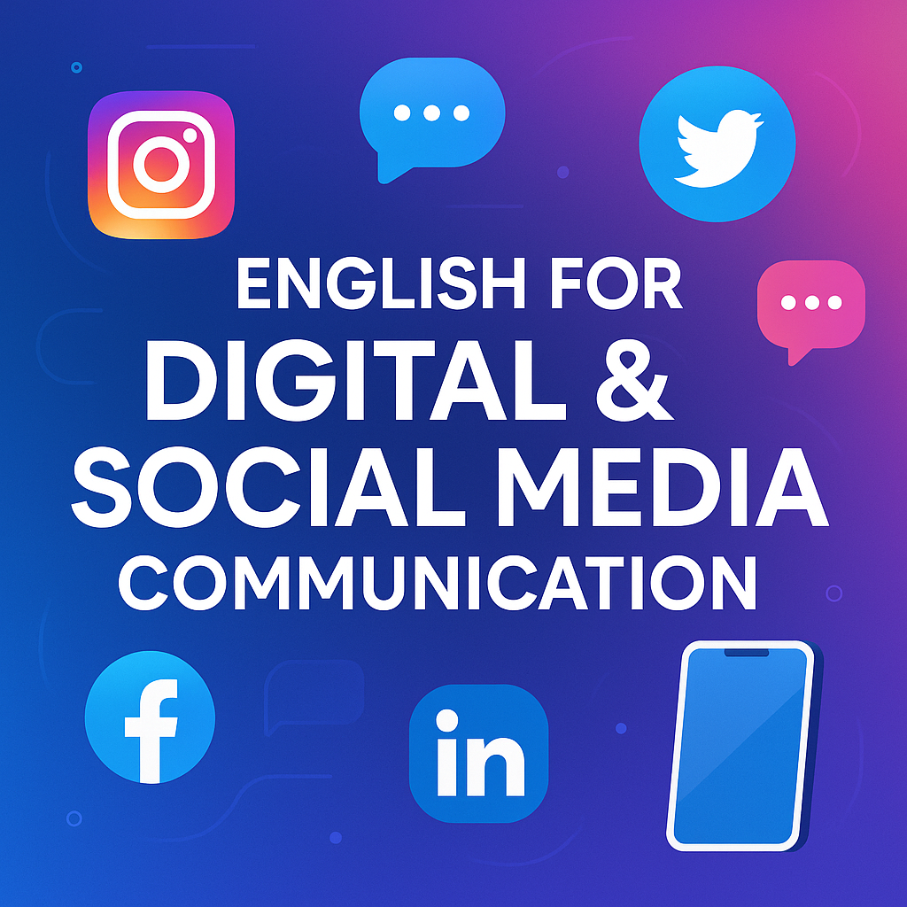 20250825_1758_Digital Communication Course Banner_simple_compose_01k3gk4xmdfczrqfehdgy0w3bq English for Digital & Social Media Communication - Image 1